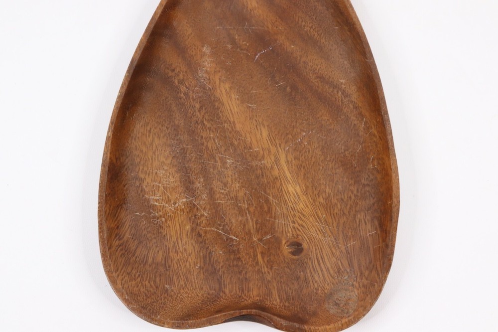 Vintage 70s Mid Century Modern MCM Wood Pineapple Serving Dish Bowl Holder - Thumbnail 5