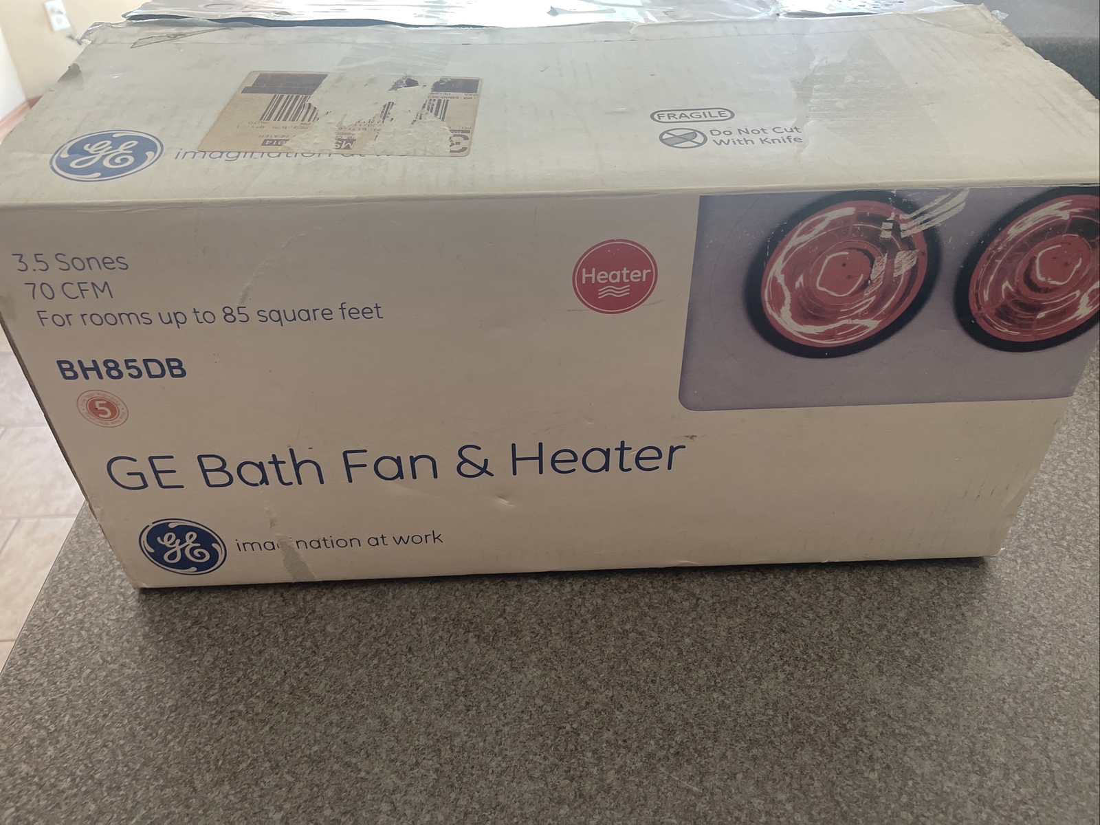 GE Model BH85DB Exhaust Fan Light Heater Combo BATHROOM, 70 CFM 3.5 Sone  New NOS | eBay