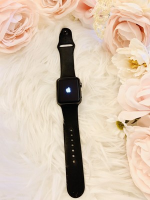 Apple Watch 1st Generation 7000 Series 42mm Aluminum Case Black Sport Band  | eBay