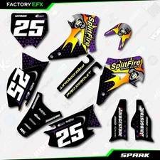 Purple Spark Racing Graphics Kit fits 03-08 Kawasaki Kx125 KX250 KX 125 250