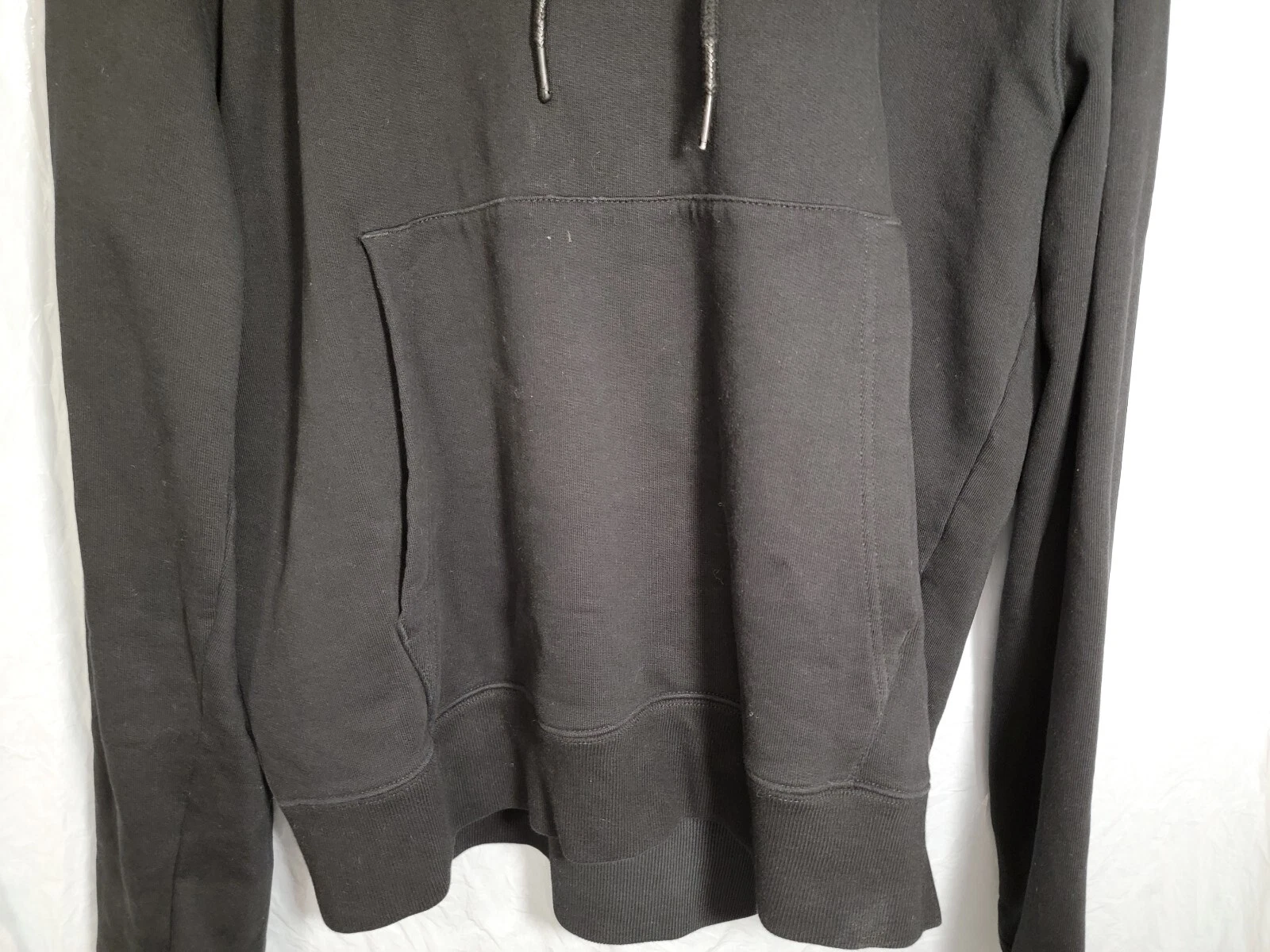 OFF WHITE Felpa con cappuccio pullover da uomo bianca nera bianca freccia con vernice spray taglia XL