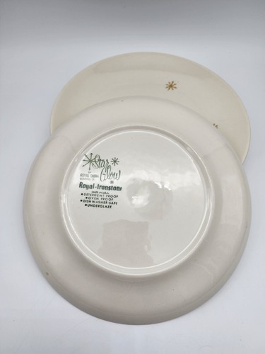 Platos de cena atómicos MCM Royal China Ironstone Star Glow Starburst CADA UNO (1) - Imagen 7 de 8