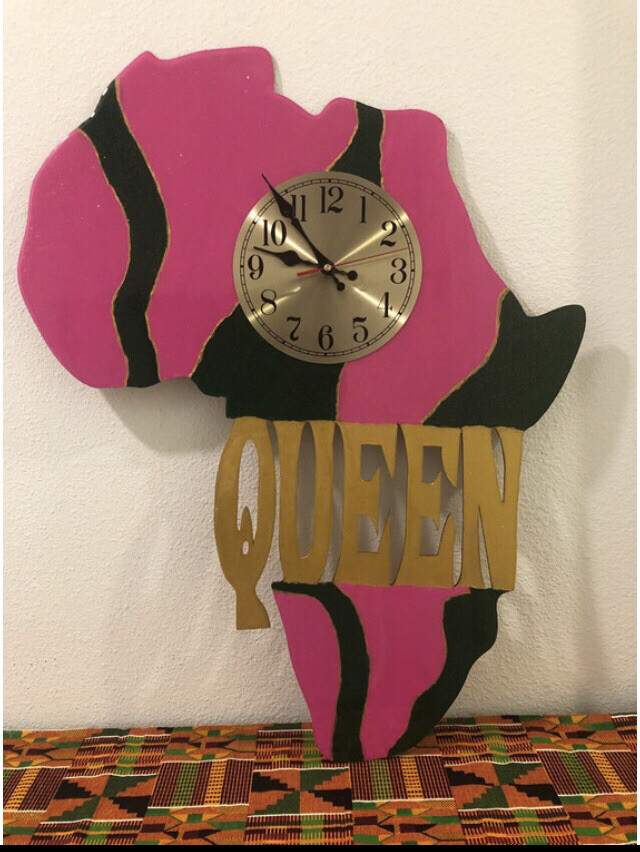 African Queen Themed Wall Clock for Stylish Decor-image