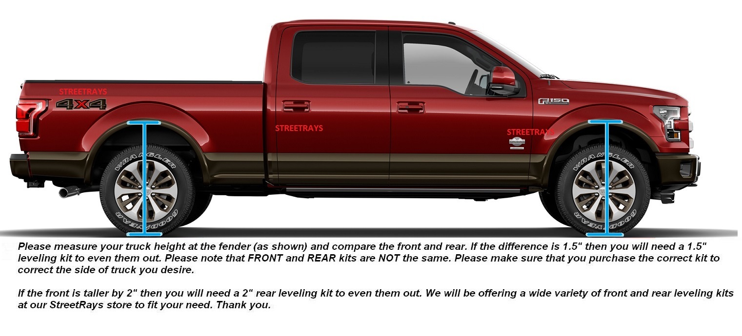 StreetRays CNC Billet 1.5" Front Leveling Lift Kit FOR 06-24 Dodge RAM 1500 4WD