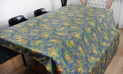 7.61' x 7.09' Print Cotton Fabric Uzbek VINTAGE FAST Shipment With UPS 12747