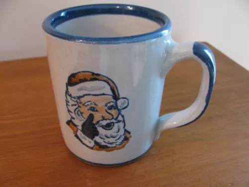 Vtg Louisville Stoneware Pottery Santa Mug