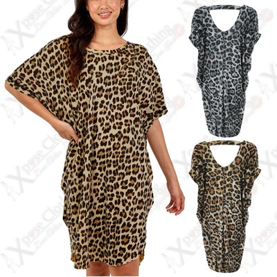 leopard batwing dress
