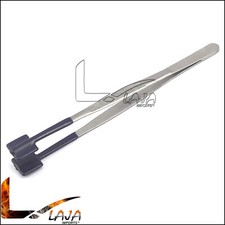PVC Coated Tweezers Specialty Forceps Flat Tips Safe Rubber NON Marring 10" Long