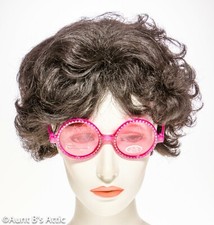 Sunglasses Barbie Style Round Pink Shaded Star Pattern Costume Glasses