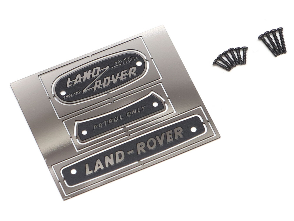 Boom Racing BRX02325 Emblemsatz (Stainless Steel) for Series Land Rover (Gas)