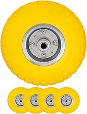 4x 10" PNEUMATIC WHEELBARROW WHEELS SACK TRUCK TROLLEY PUNCTURE PROOF TYRES UK