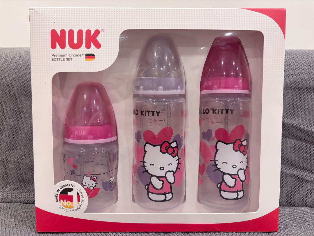 NUK Hello Kitty Baby Bottle Set of 3 Unused Japan Premium Ch