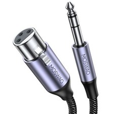 6.35mm TRS Male to XLR Female Cables 3.3FT XLR Female to 1/4 Cables for Studi...