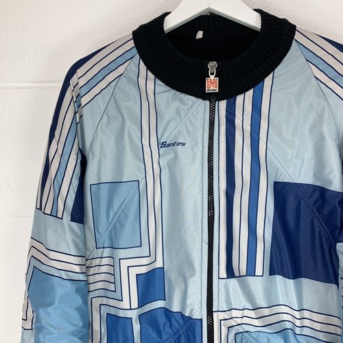 VINTAGE WOOL SANTINI SMS WINTER CYCLING RACE JACKET MADE IN ITALY RARE size 7 XL - Picture 2 of 12