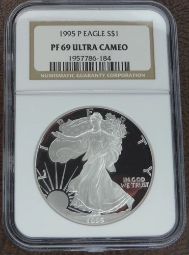 1995-P American Silver Eagle Proof NGC PF 69 DCAM US Mint $1 Coin 1 oz .999
