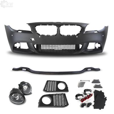 Stoßstange vorne + Nebel lackierfähig für BMW F10 F11 Bj. 10-13 Sport Optik