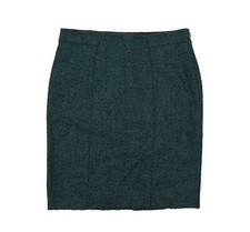 BANANA REPUBLIC Size 4 Jade  Black Tweed Pencil Skirt