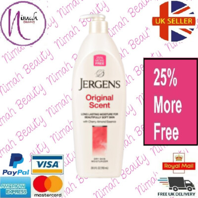 Jergens Orginal Scent Dry Skin Moisturizer 26.5 Oz/ 783 ml Plus 25% Extra