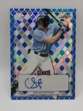 2022 LEAF METAL PERFECT GAME BLUE NOLAN STEVENS 7/8 REFRACTOR AUTO 