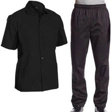 Chef Code Bundle Pack, Cool Breeze Cook Shirt and Elastic Waist Chef Pants