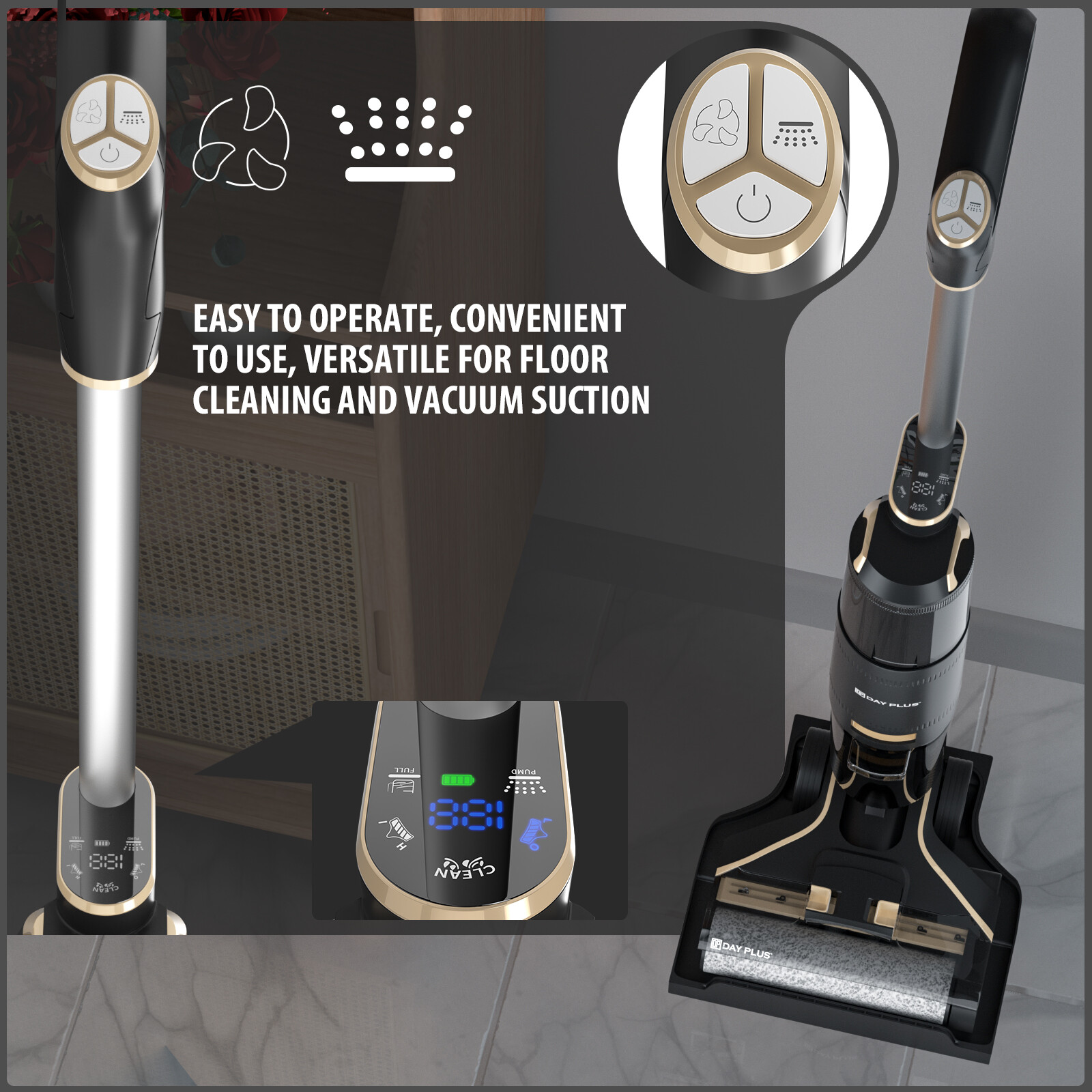 4000W Upright 3 in 1 Stick Powerful Vacuum Cleaner 50 OFF Lifetime