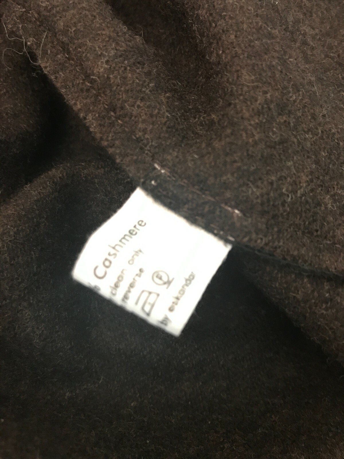 ESKANDAR CASHMERE & WOOL OPEN COAT BLACK BROWN REVERSIBLE ONE SIZE RUNS ...