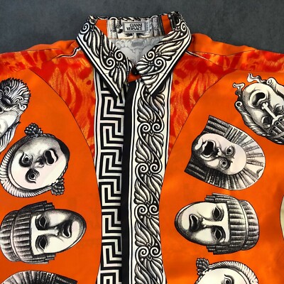 GIANNI VERSACE silk shirt Opera Balletto Teatro Cinema size