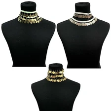 Perial Co Metallic Coin Fringe Trim for Belly Dance and Costumes by the Yard