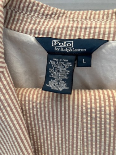 Polo by Ralph Lauren Boy's Brown Seersucker Suit, Size 16 - Picture 2 of 6