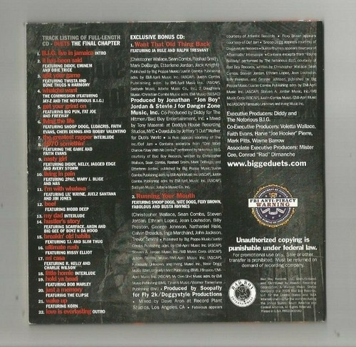 Notoious B.I.G. Exclusive Bonus CD 2 tracks US Promo Want That Old Thing Back D - Foto 2 di 2