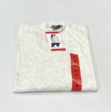 Matty M Women's Mock Neck Ribbed Tunic Top, Heather Pearl Gray, Size M