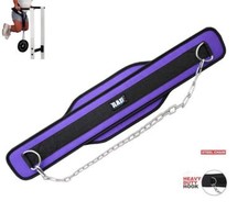RAD Neoprene Dipping Belt/ Weight Lifting/Gym Dip Belt With Metal Chain - Purple