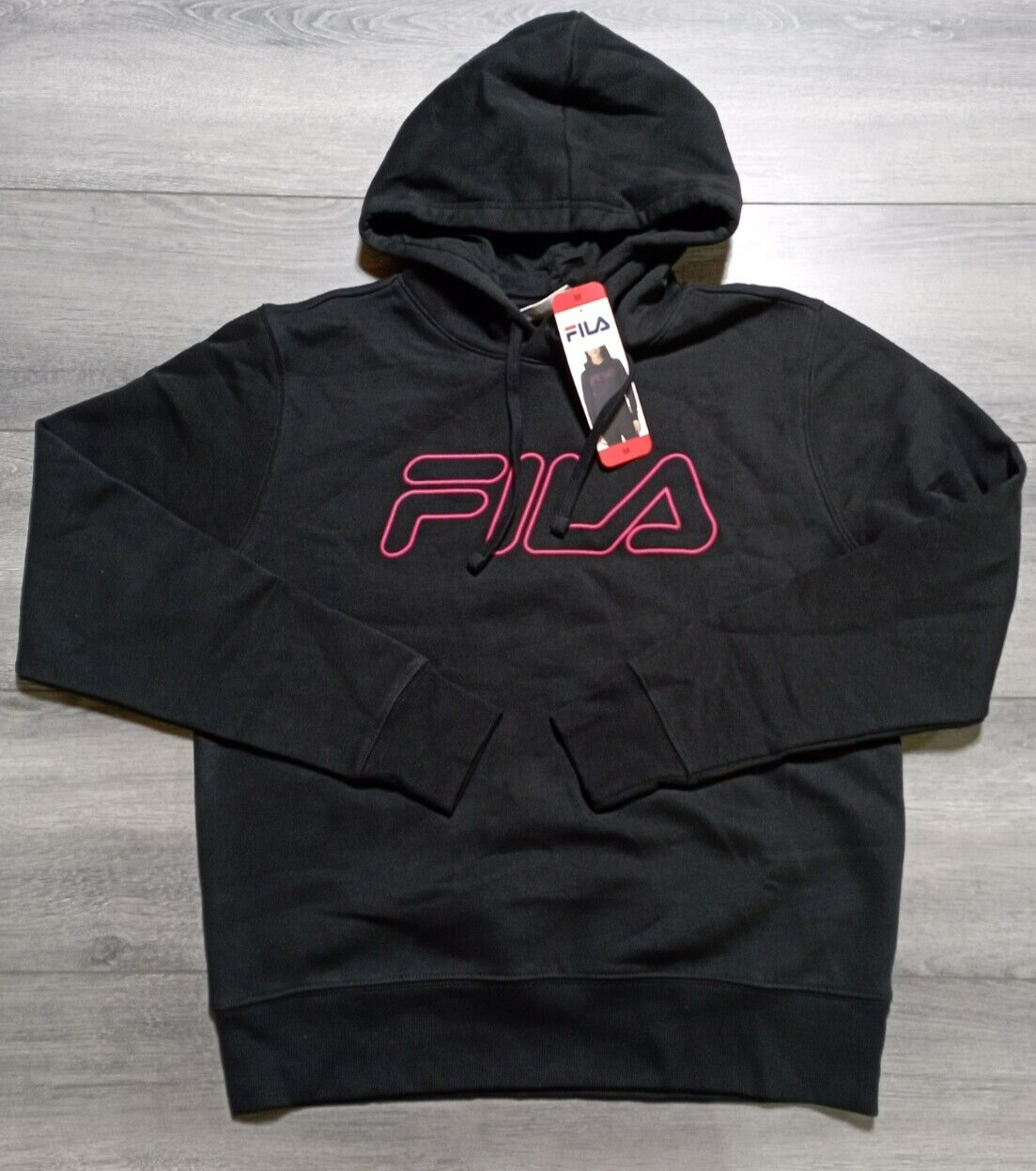 Fila Pullover Felpa con Cappuccio Adulto Donna Medium Nero Morbido
