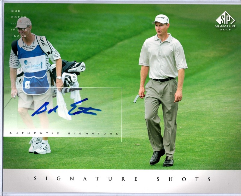 2004 SP Signature Golf Bob Estes 8x10 Signed photo Signature Shots Auto
