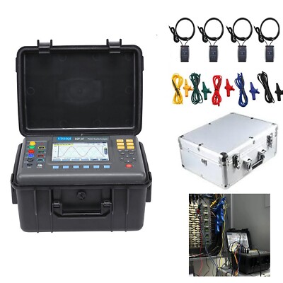 3 Phase Power Energy Meter Power Quality Analyzer with Current Clamp 10A ~ 6000A