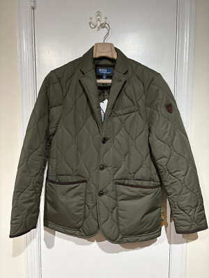 $598 NWT Polo Ralph Lauren Eastham Quilted Sport Jacket Men s Medium Color:Olive
