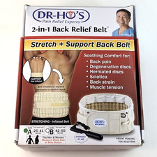 Dr. Ho's 2-in-1 Beige Adjustable Stretch and Support Back Relief Belt Size A/B