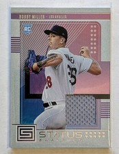 2023 Panini Chronicles Bobby Miller Status Swatches Relic RC #SS-BM LA Dodgers