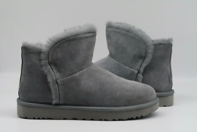 UGG Classic Mini Fluff High-Low Geyser Size 10 Women's Boots 1103745 New