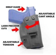 Concealment IWB Adjustable Cant Holster for Colt, CZ & FN Handguns