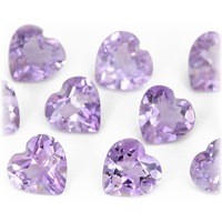 Amethyst Heart ~5mm Loose Stones, 2-Piece Set