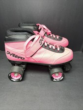 Epic Nitro Turbo Pink Indoor Outdoor Quad Roller Speed Skates Size 8