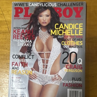 Playboy Magazine April 2006 Candice Michelle Cover Keanu Reeves Craig Ferguson