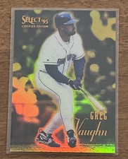Greg Vaughn 1995 Select Certified Mirror Gold - Brewers