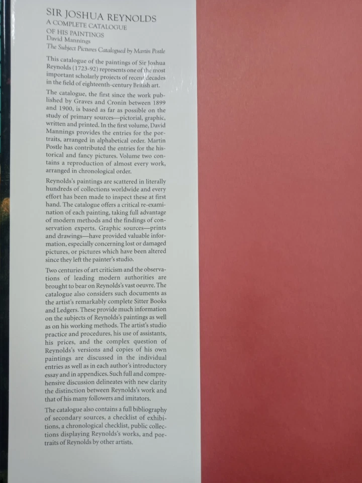 Sir Joshua Reynolds A Complete Catalogue of His Paintings 2000 HBDJ 2 Volumes  - Image 4 of 4