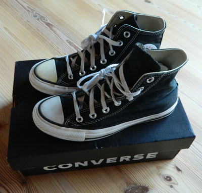 Original! CONVERS All Star Taylor Canvas 37 High Top Chucks schwarz