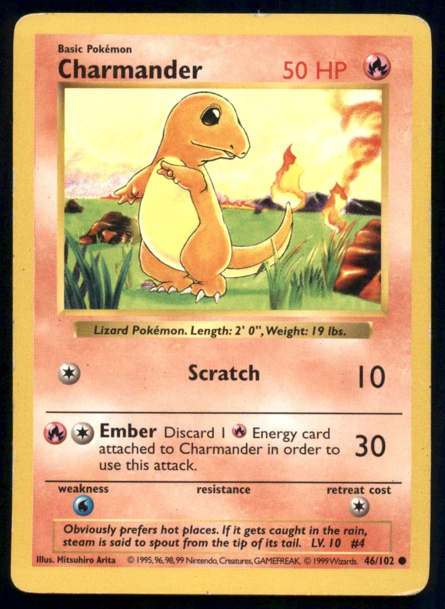 Charmander Pokmon TCG Base Set Individual Collectible Card Game Cards for  sale - eBay