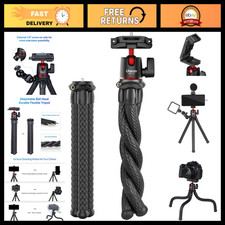Mini Flexible Tripod for Camera Phone, Adjustable Stand with Hidden Holder
