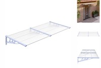 TüRvordach Grau Und Transparent 199X90 Cm Polycarbonat