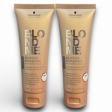 2X Schwarzkopf BlondMe Blonde Wonders Restoring Balm 2.53 oz - LOT OF 2